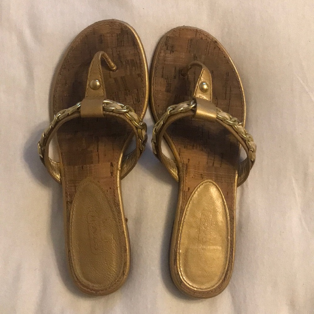 Gold Coach Sandals